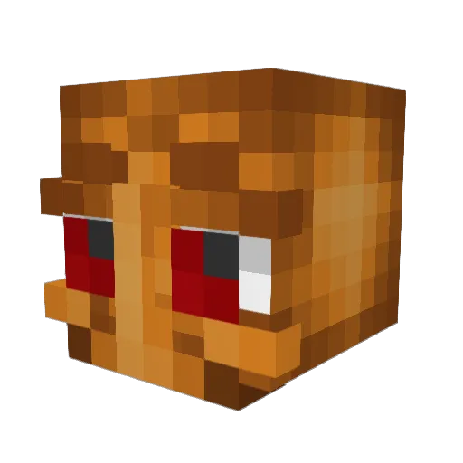 washedtung Minecraft avatar head, 3D render