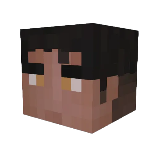 washingtono Minecraft avatar head, 3D render