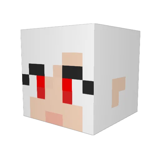 washu444 Minecraft avatar head, 3D render