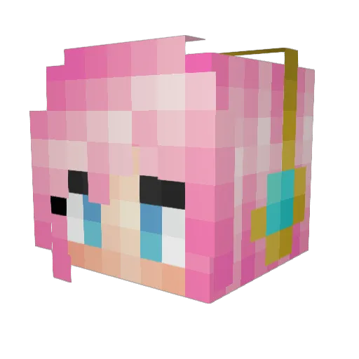 wasserplane Minecraft avatar head, 3D render