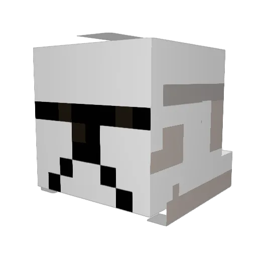 wassimchegham Minecraft avatar head, 3D render
