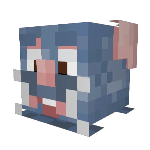 wassup_Crazy Minecraft avatar head, 3D render