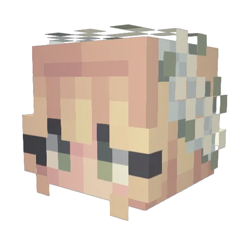 wastampy Minecraft avatar head, 3D render