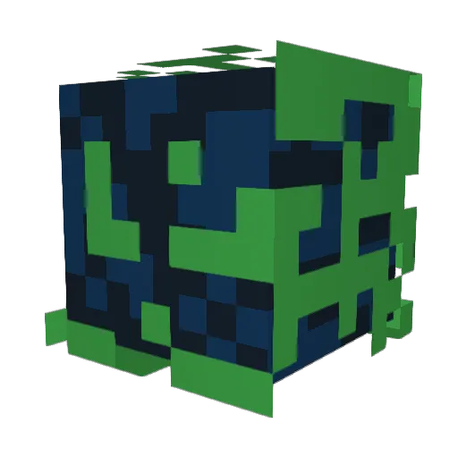 wat6er Minecraft avatar head, 3D render