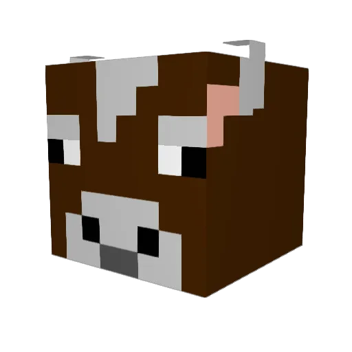 wataneko Minecraft avatar head, 3D render