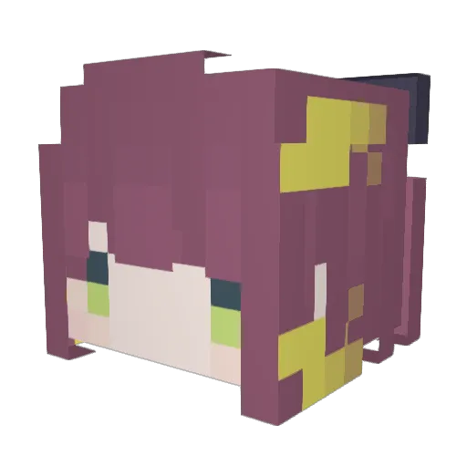 wataniki Minecraft avatar head, 3D render