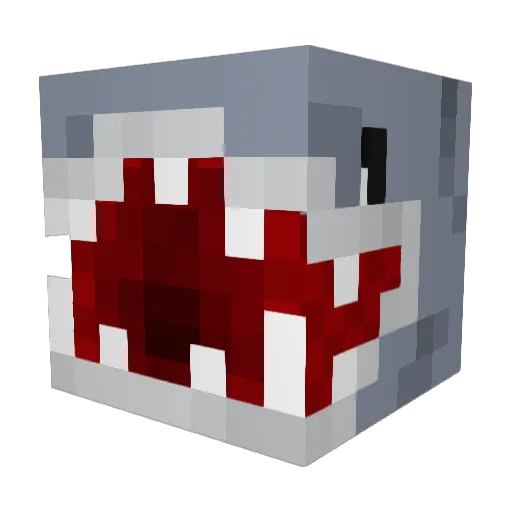 watar_fish Minecraft avatar head, 3D render
