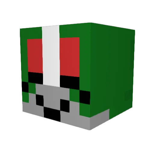watashida_ Minecraft avatar head, 3D render