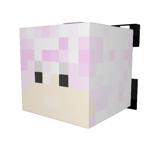 watazki Minecraft avatar head, 3D render