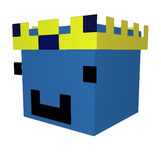 wate2 Minecraft avatar head, 3D render