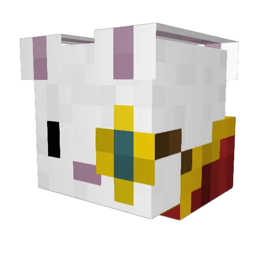 water64 Minecraft avatar head, 3D render