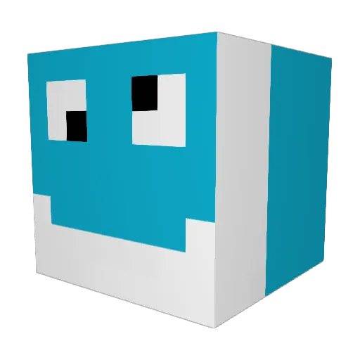 water_droplets Minecraft avatar head, 3D render