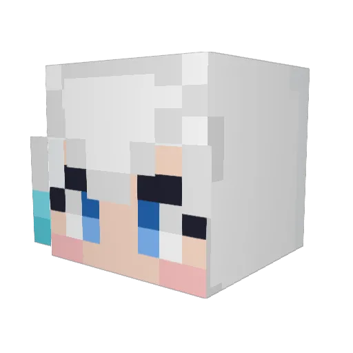 water_zero_ Minecraft avatar head, 3D render
