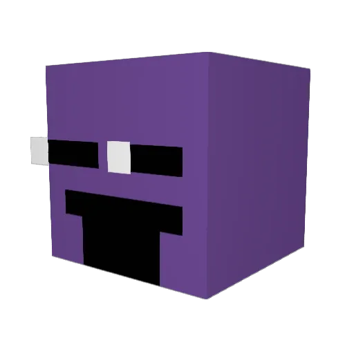 waterbodel Minecraft avatar head, 3D render