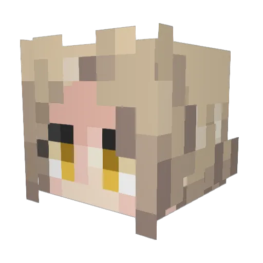 watercrest Minecraft avatar head, 3D render