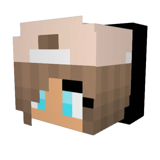waterfall8 Minecraft avatar head, 3D render