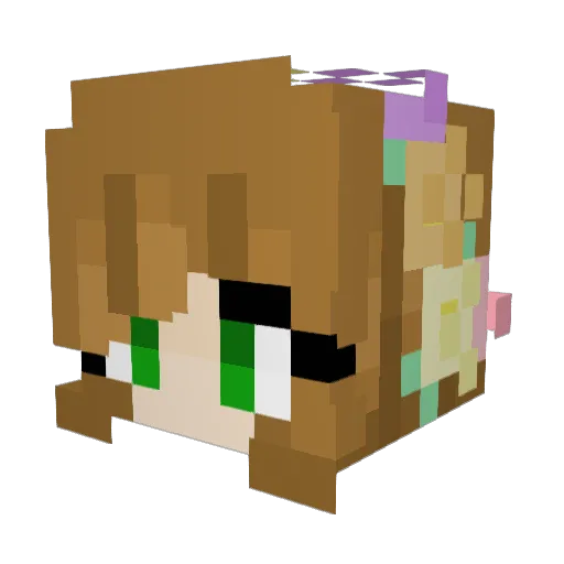 waterfallwalker Minecraft avatar head, 3D render