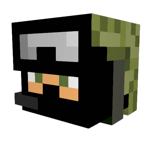 waterfieldcenter Minecraft avatar head, 3D render