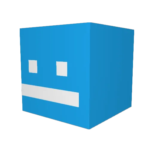 wateristic Minecraft avatar head, 3D render