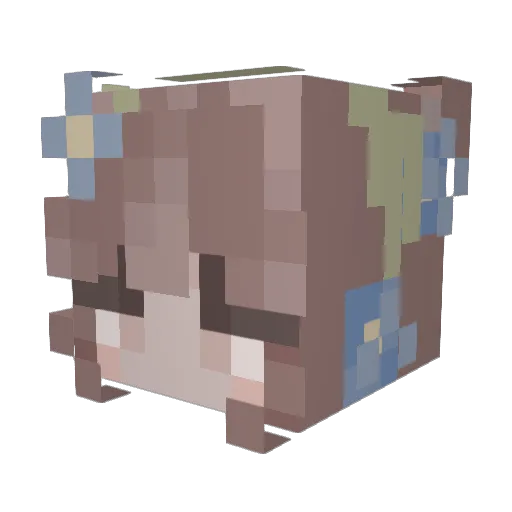 waterlilis Minecraft avatar head, 3D render