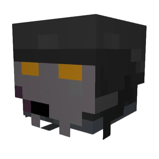 waterlootx Minecraft avatar head, 3D render