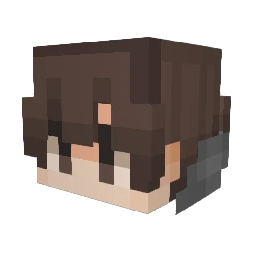 watermaker Minecraft avatar head, 3D render