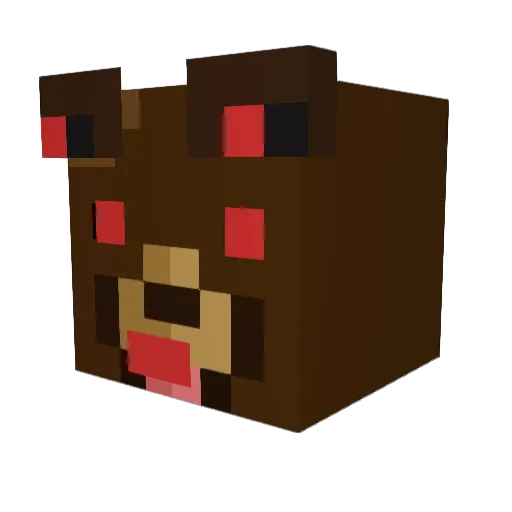 watermelon65 Minecraft avatar head, 3D render