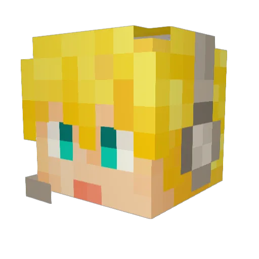 watermelon_jun Minecraft avatar head, 3D render