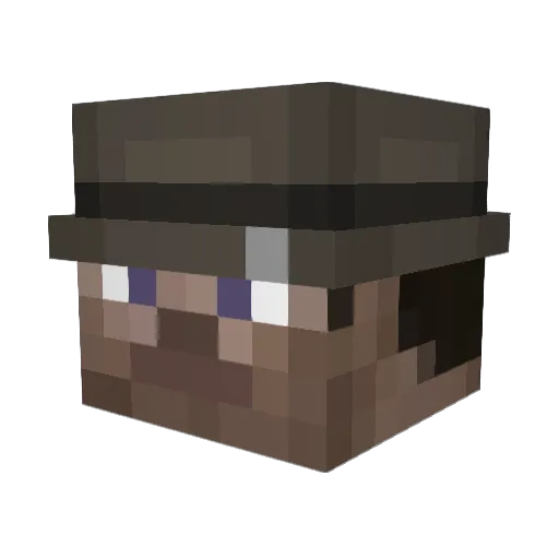 watermulk Minecraft avatar head, 3D render