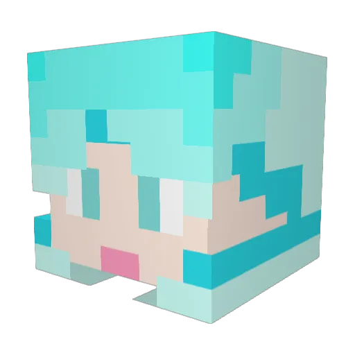 waterrainer Minecraft avatar head, 3D render