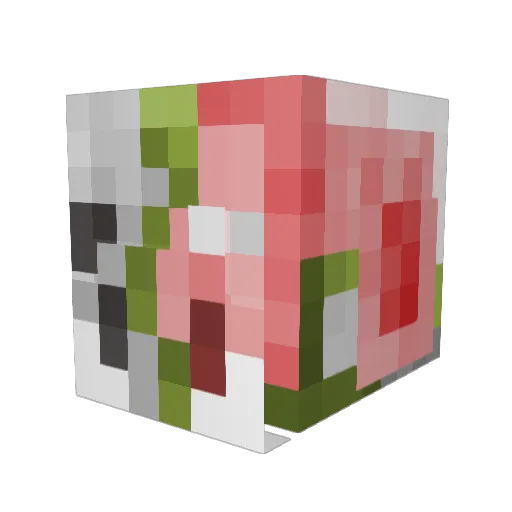 waterwolf4444 Minecraft avatar head, 3D render