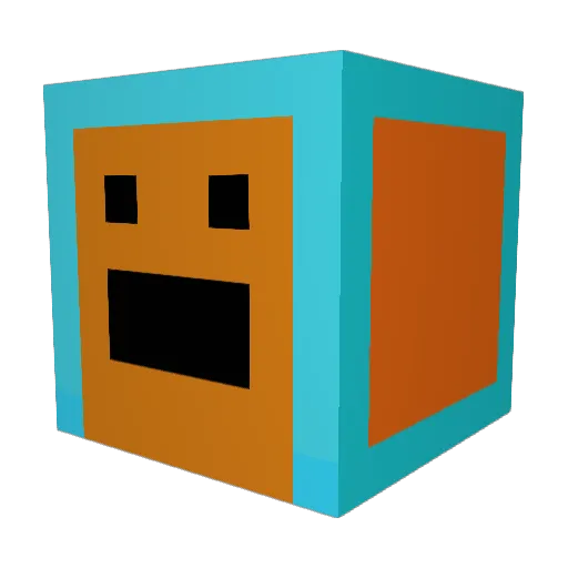 wati_ Minecraft avatar head, 3D render