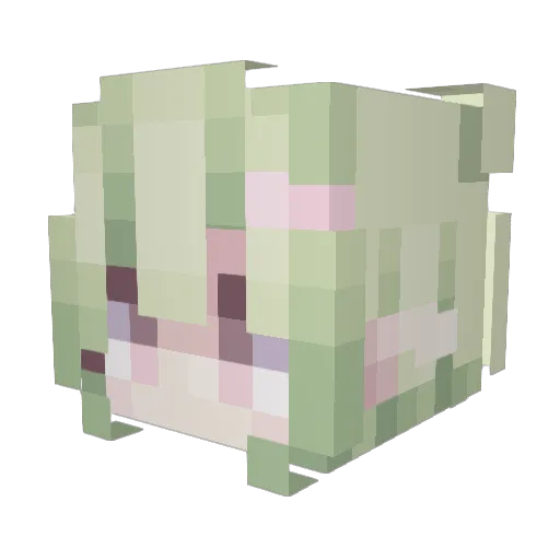 waum Minecraft avatar head, 3D render