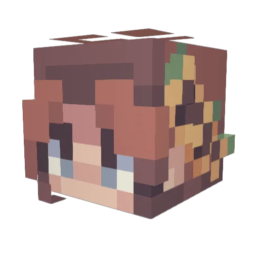 waurriee Minecraft avatar head, 3D render