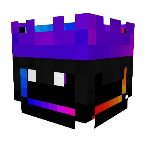 wavemind Minecraft avatar head, 3D render