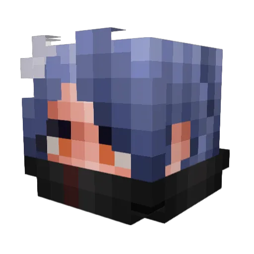wavetohero Minecraft avatar head, 3D render