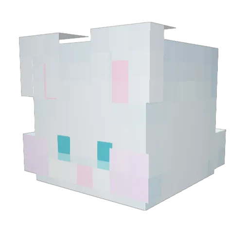 wavetolove Minecraft avatar head, 3D render