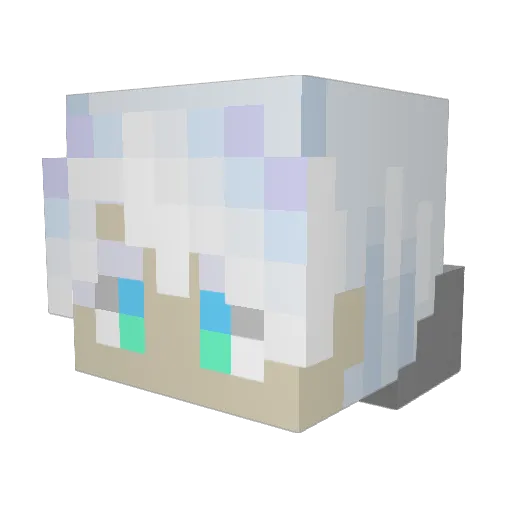 waveyacey Minecraft avatar head, 3D render