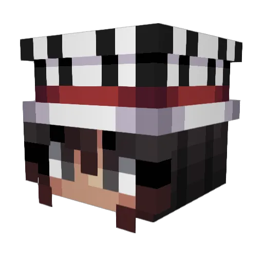 wavvky Minecraft avatar head, 3D render