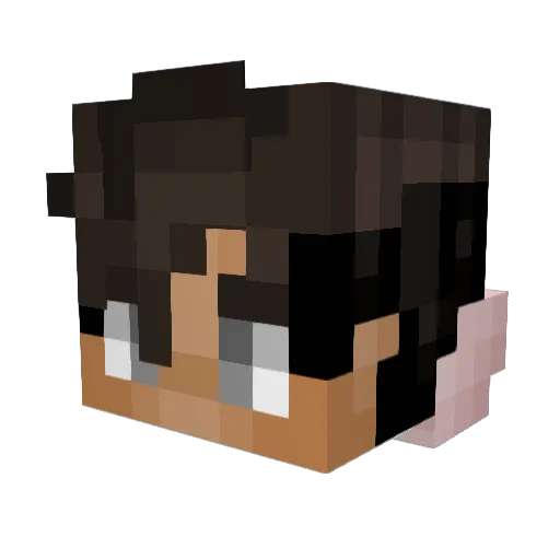 wavyeric Minecraft avatar head, 3D render
