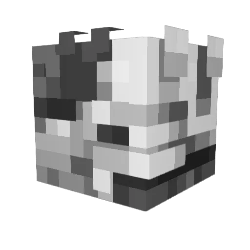wavyier Minecraft avatar head, 3D render