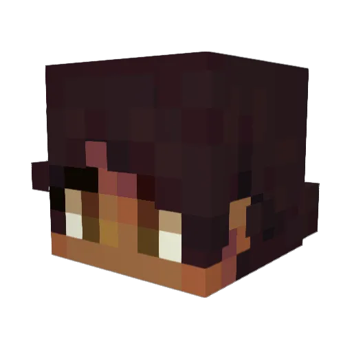 wavymiina Minecraft avatar head, 3D render