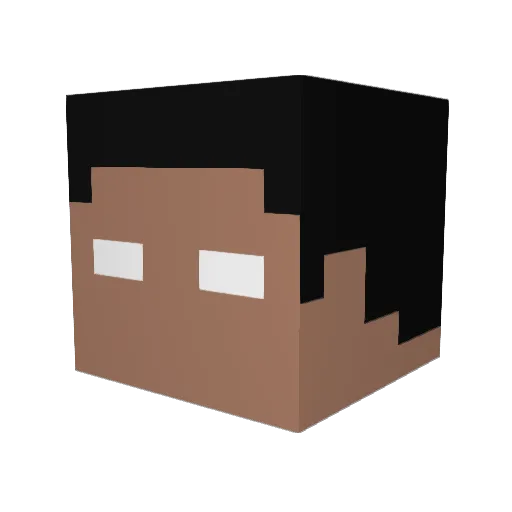 wavymod64 Minecraft avatar head, 3D render