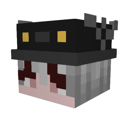 waxpast Minecraft avatar head, 3D render