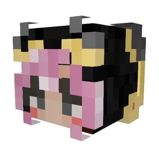 waxwormz Minecraft avatar head, 3D render