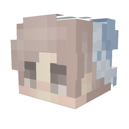 wayana Minecraft avatar head, 3D render