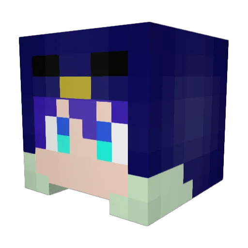 wayapen Minecraft avatar head, 3D render