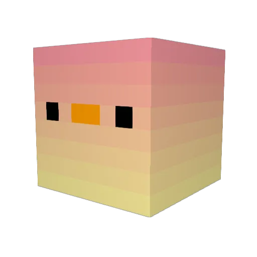 waylon666 Minecraft avatar head, 3D render