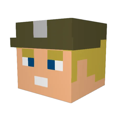 waynl Minecraft avatar head, 3D render