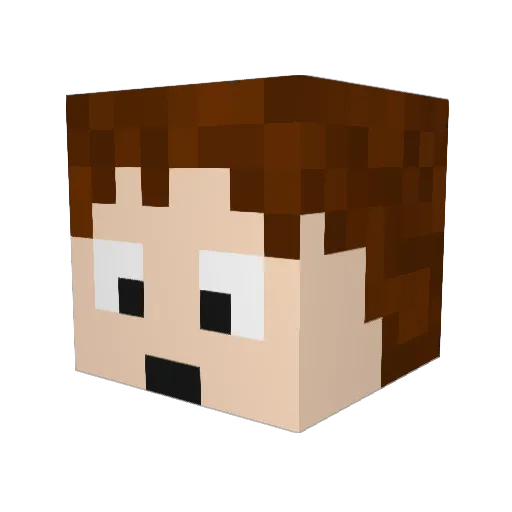 wayplayer Minecraft avatar head, 3D render